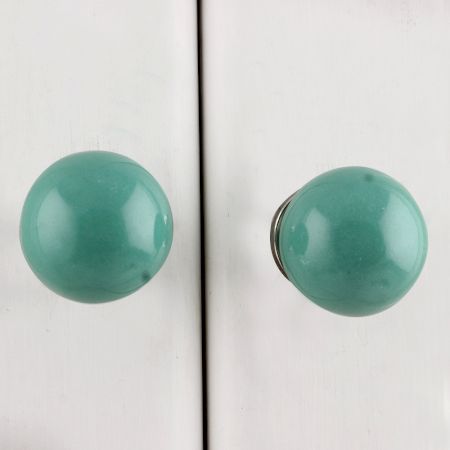 Sea Green Small Ceramic Drawer Knob